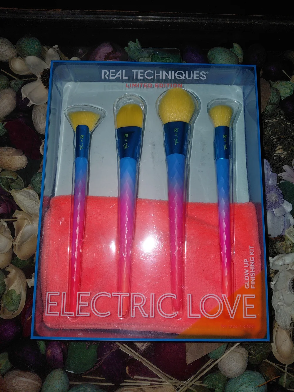 Real Techniques Electric Love Brush Set - Pink, Blue, Yellow